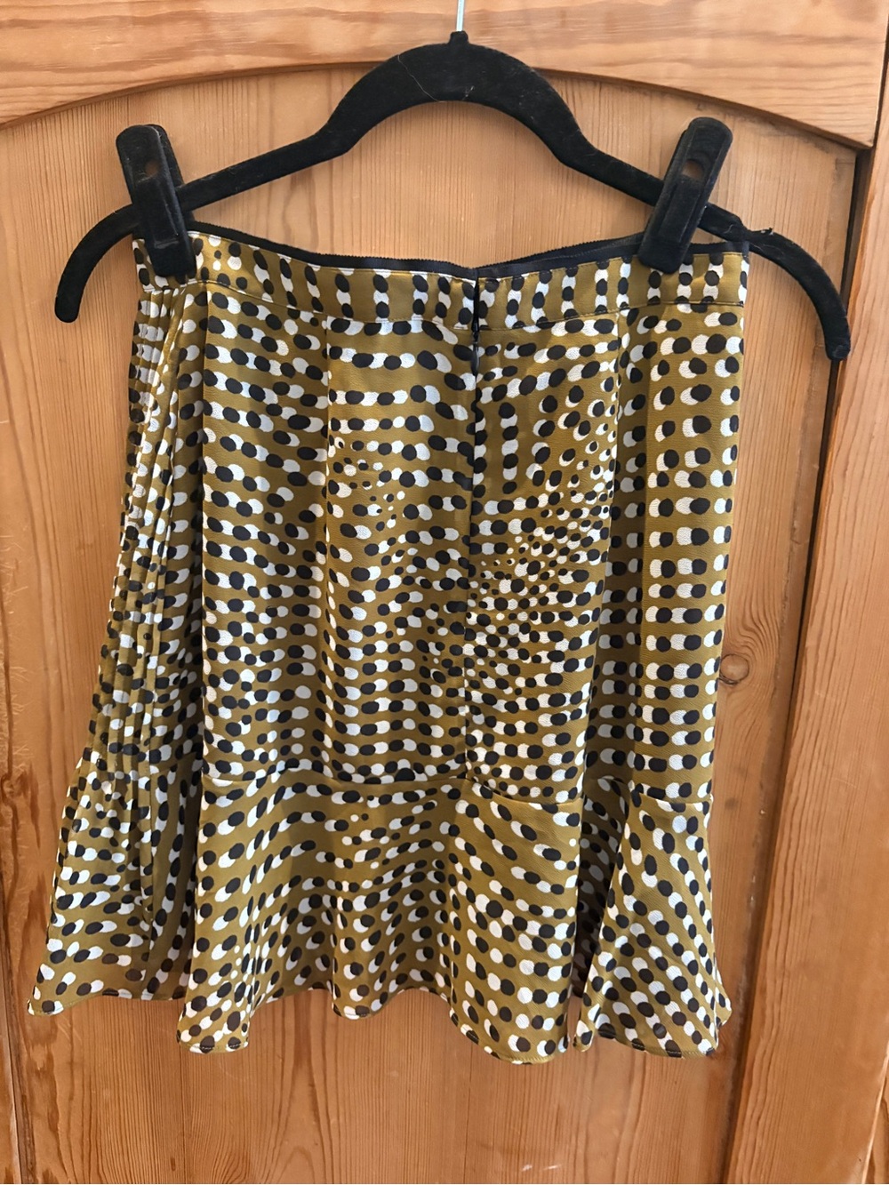 Reiss NWT Ellie Spot Print Lined, Pleated Mini Skirt Sz US 2 - Picture 7 of 10
